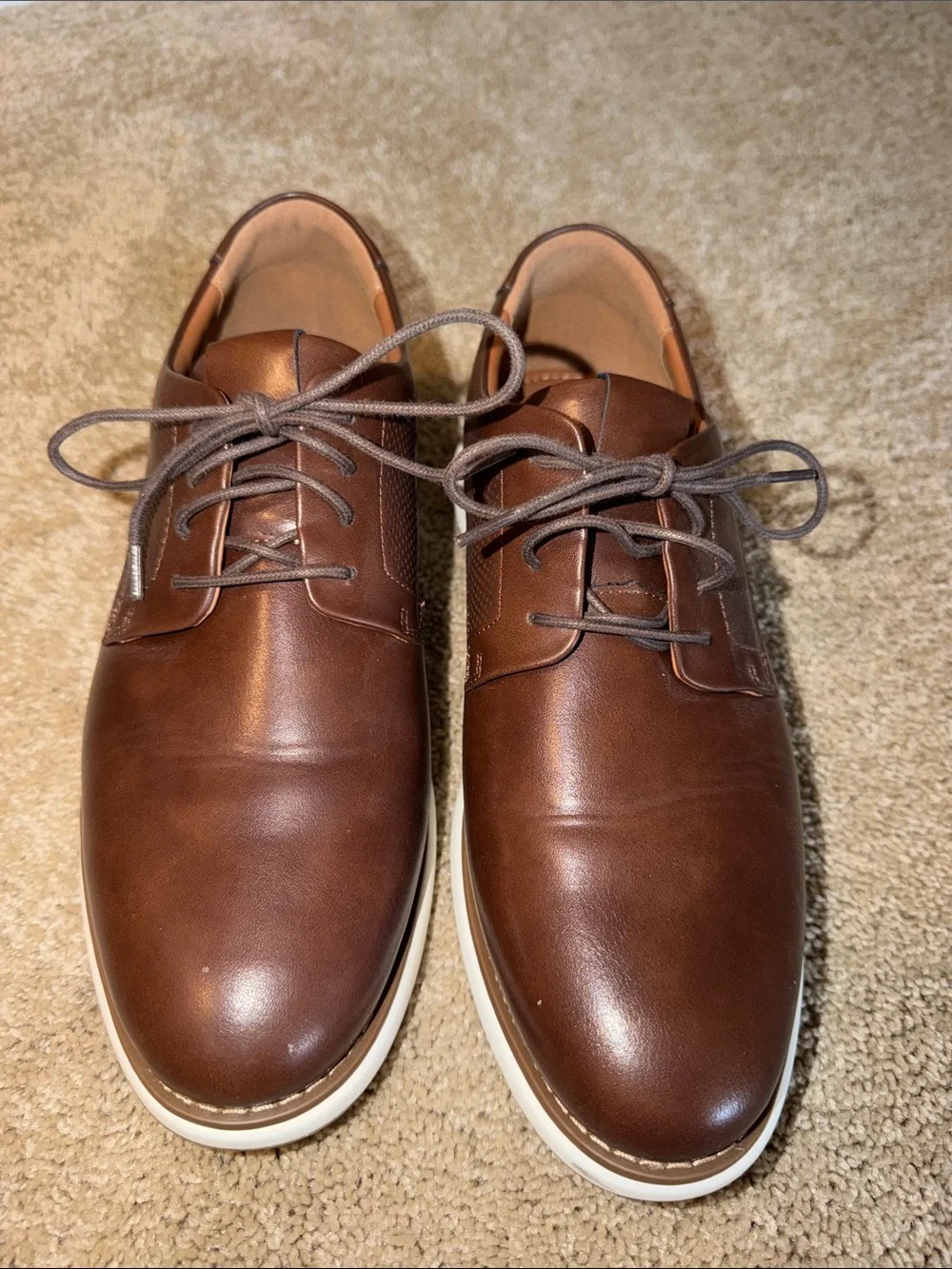 Men's Brown Leatherr Casual Lace-Up Shoes by Nordstrom Rack (Ortholite)